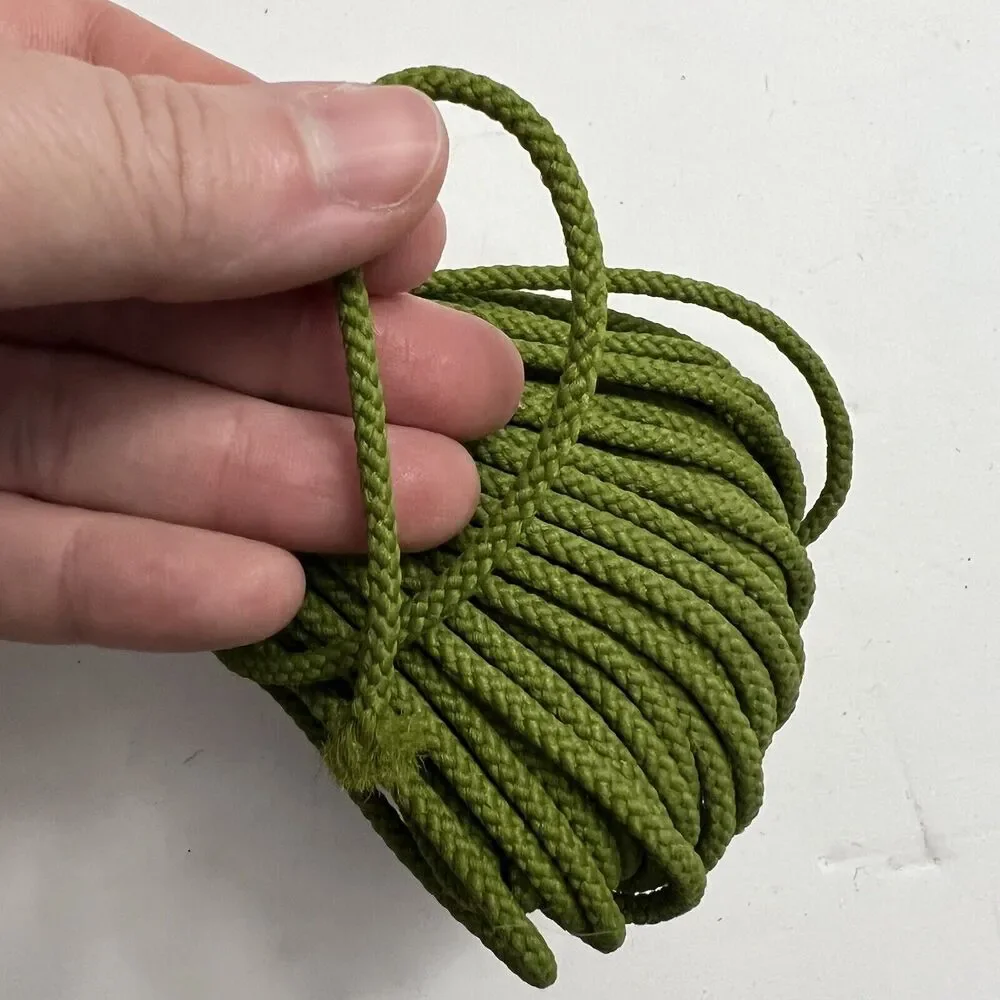 Vintage Heather Braid Macrame Cord 50 Yards Knotting Weaving Craft Knit Green